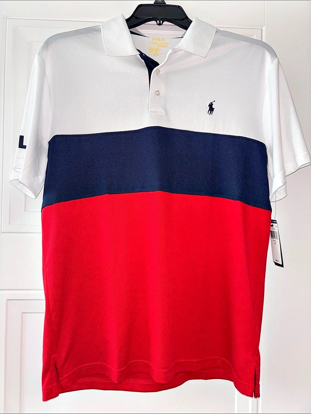 Polo Ralph Lauren Color Block Performance Polo Shirt Mens Large